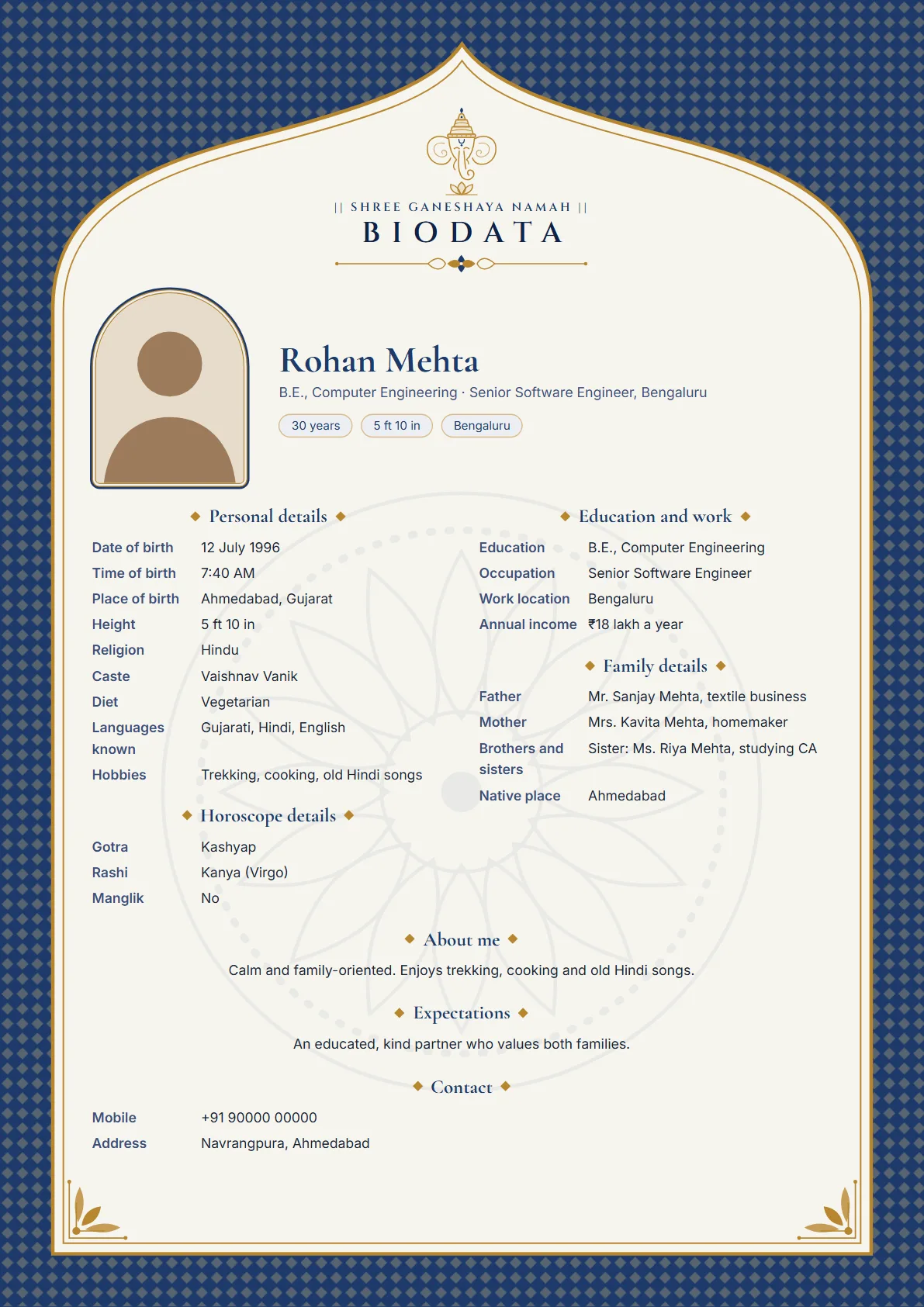 Neelam biodata design sample